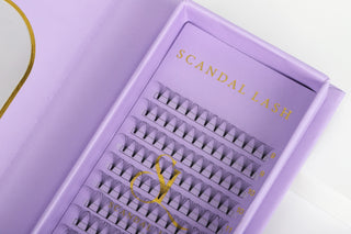 Small Tray Pre-Made, Short-Stem Lash Fans