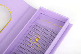 Small Tray Pre-Made, Short-Stem Lash Fans